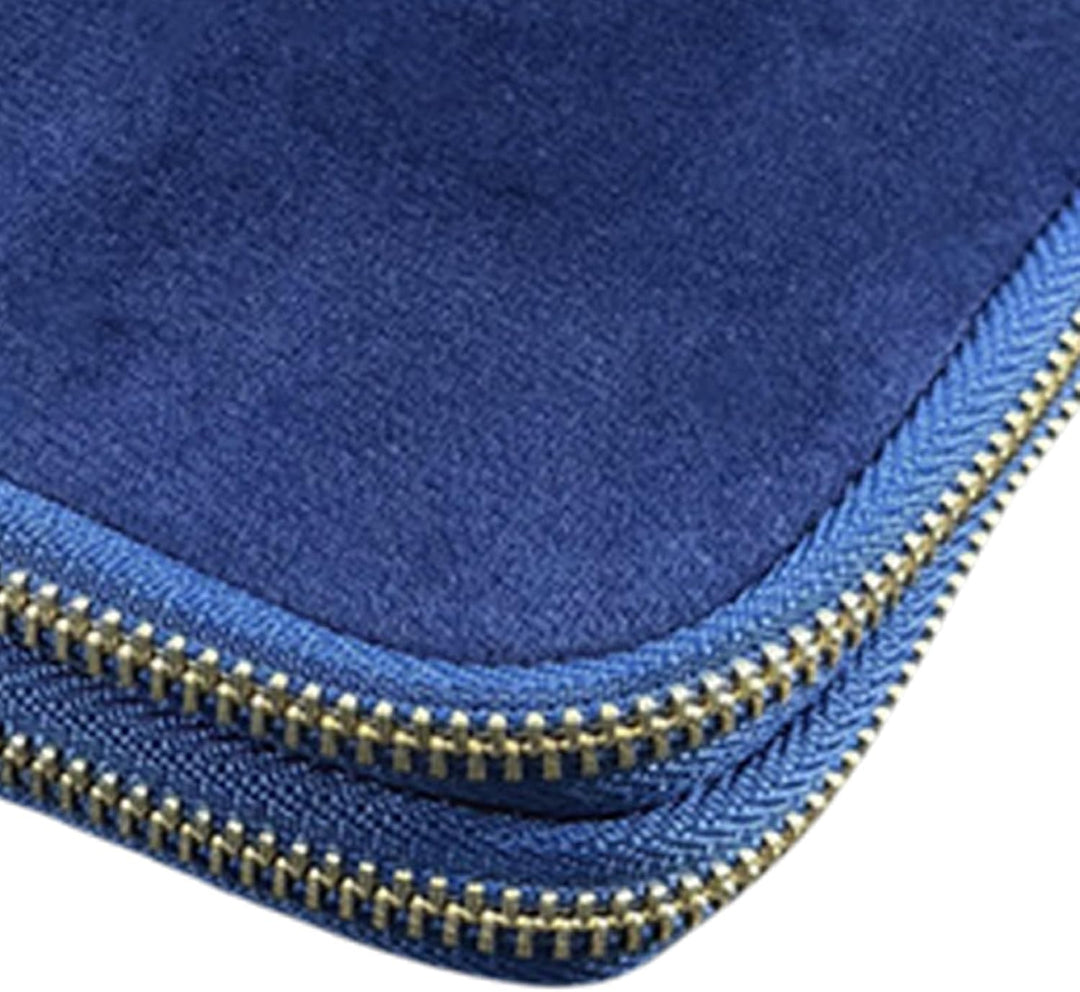 Travel Case - Portable Jewelry Pouch for Girls | Velvet Zippered Storage with Multi Layer Compartmen