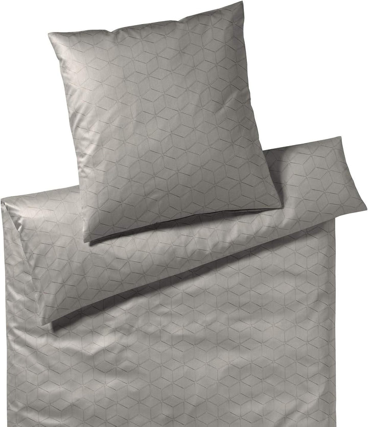 Joop! Bettwäsche Vision Light Grey Kissenbezug einzeln 40x80 cm, Kissenbezug einzeln 40x80 cm