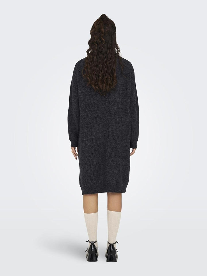 ONLY Female Strickpullover ONLSILLY Kurzes Kleid S Dark Grey Melange, S Dark Grey Melange