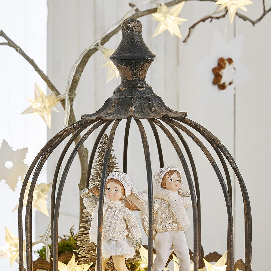 Loberon Glocke Saliers, vielseitig dekorierbar, Romantisches Design, Nostalgie-Look, Shabby-Finish,