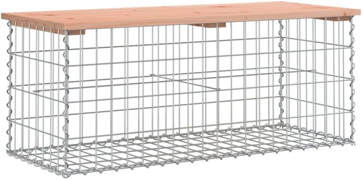 vidaXL Gartenbank aus Gabionen 103x44x42 cm Massivholz Douglasie 103 x 44 x 42 cm Braun, 103 x 44 x