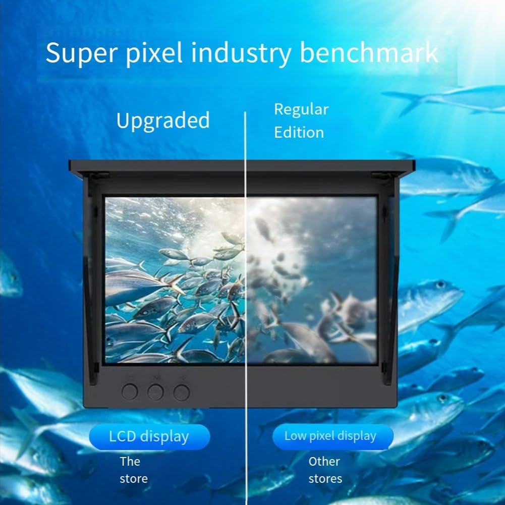 Fishfinder Unterwasser-Angelkamera, 220 ° Weitwinkel, Infrarot-Nachtsicht, wasserdicht, mit 10,9 cm