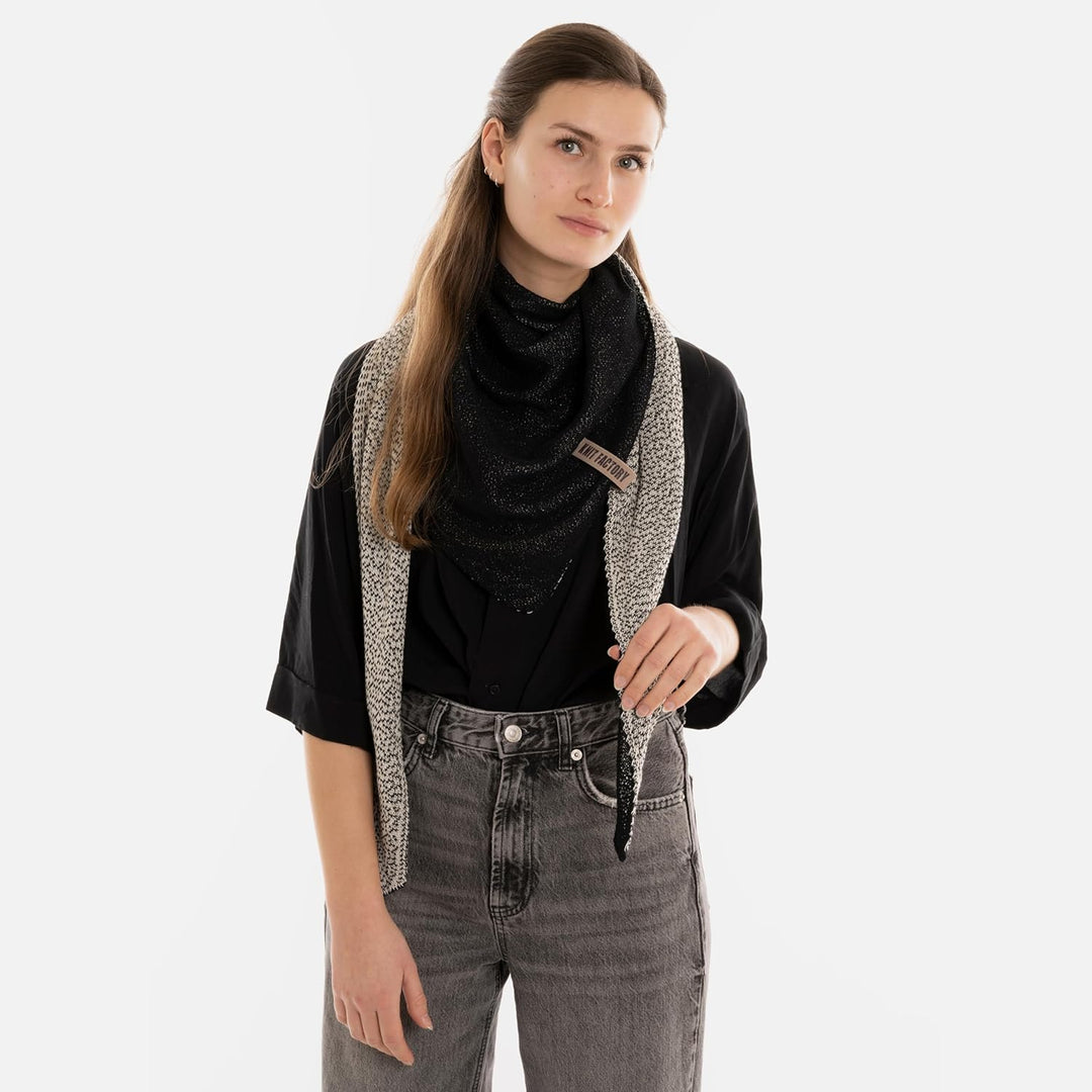 KNIT FACTORY - Ella Dreieckstuch - Dreieckstuch Damen - Fein Gestrickter Damen Schal - Halstücher fü