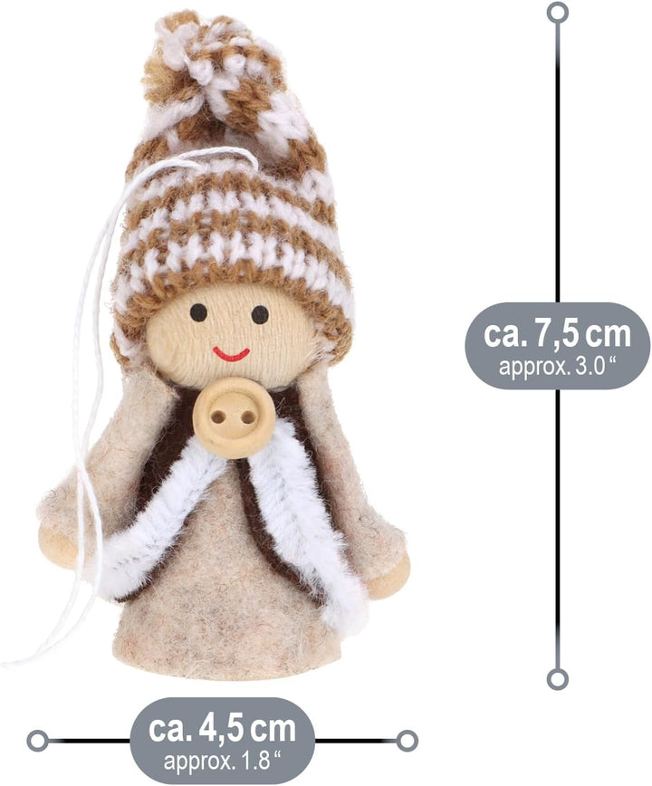 com-four® 12x Premium Weihnachtsbaum-Anhänger Engel - Christbaumschmuck - Feen-Figuren als Geschenka
