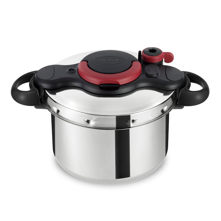 Tefal Clipso Minut Easy Druckkochtopf, Edelstahl, bunt, 22 cm, 6 l