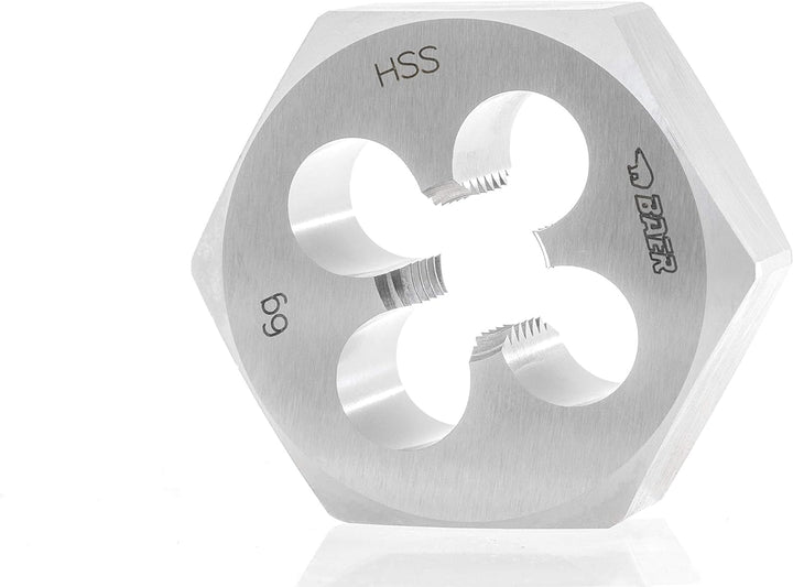 BAER SET HSS: Sechskant Schneidmuttern: M 3-12 - Schneidmutter Set - Schneideisen-Satz - Sechskantsc