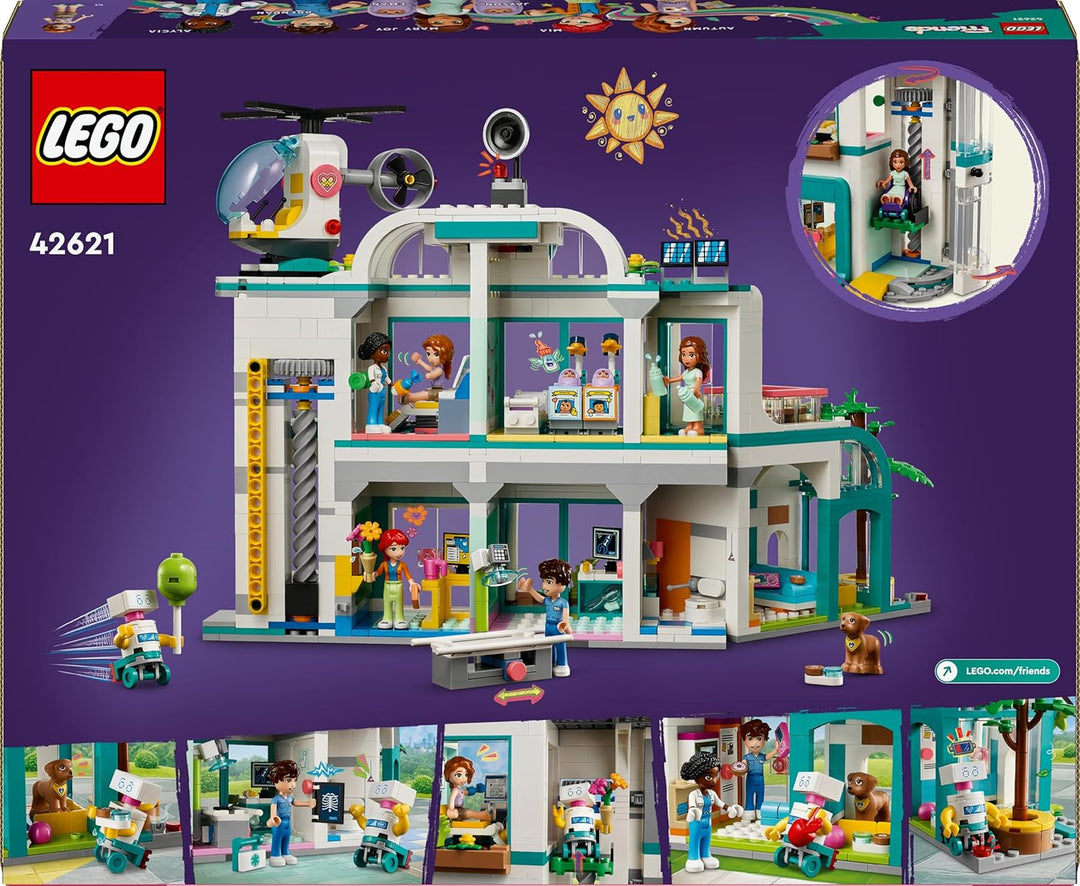 Lego Friends Heartlake City Krankenhaus, Set mit Spielzeug-Hubschrauber und Figuren inkl. Autumn und