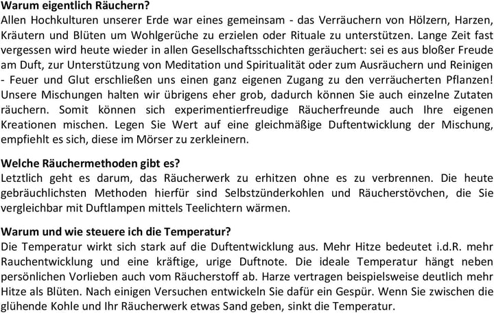 Räucherbox Geschenkbox mit 12 Sorten Räuchermischungen Räucherwerk für die Seele, 14 x 10 x 4 cm, R&
