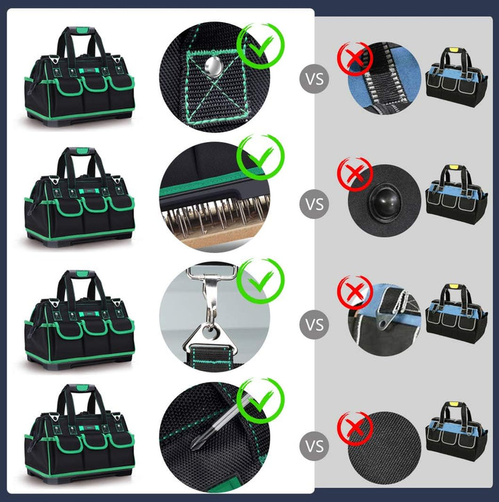 AIRAJ 18 Zoll Werkzeugtasche,Wasserdichte Werkzeugtaschen,Adjustable shoulder strap,thickened plasti