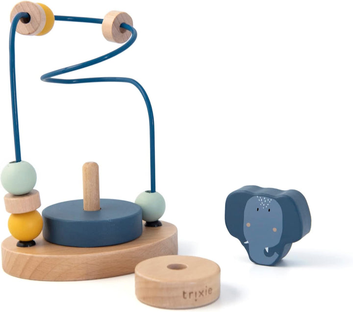 Trixie Holz Motorikschleife Elefant - Mrs. Elephant blau Mrs Elephant / Elefant, Mrs Elephant / Elef