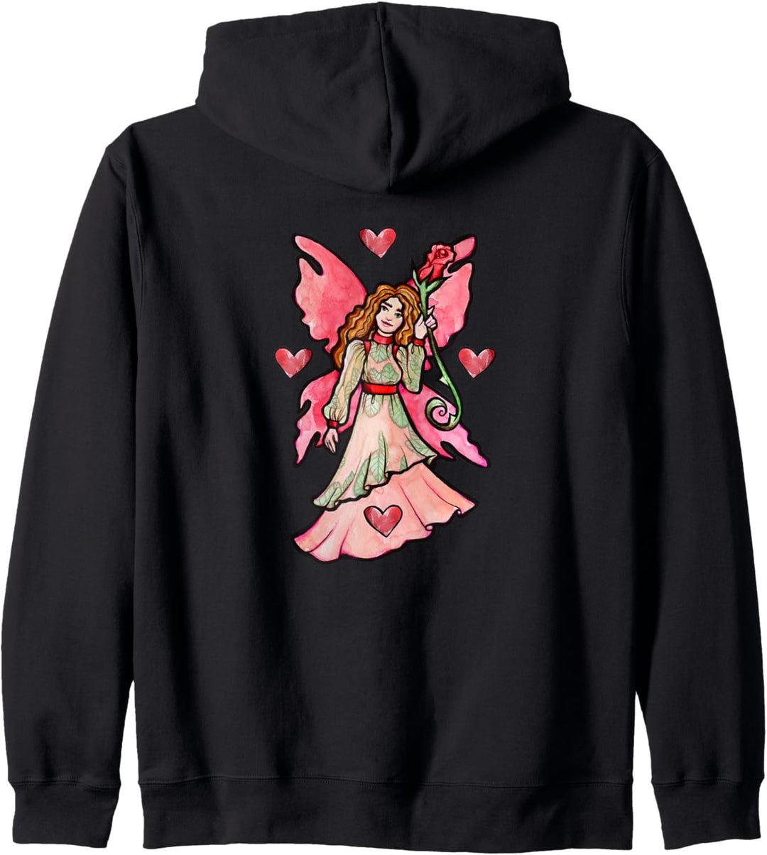 Cute Pink Fairy Nette rosa Feengarten-Kunst Kapuzenjacke
