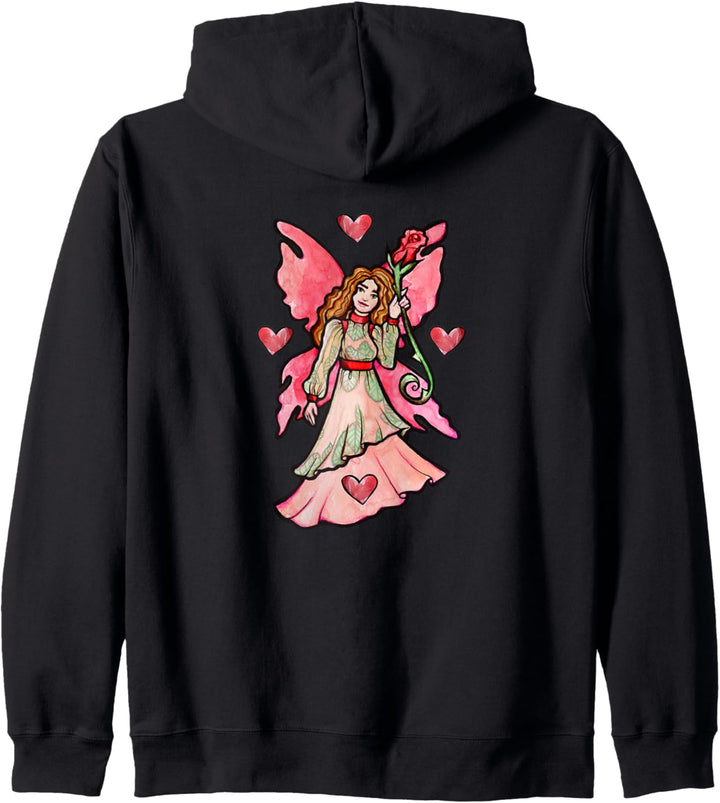 Cute Pink Fairy Nette rosa Feengarten-Kunst Kapuzenjacke