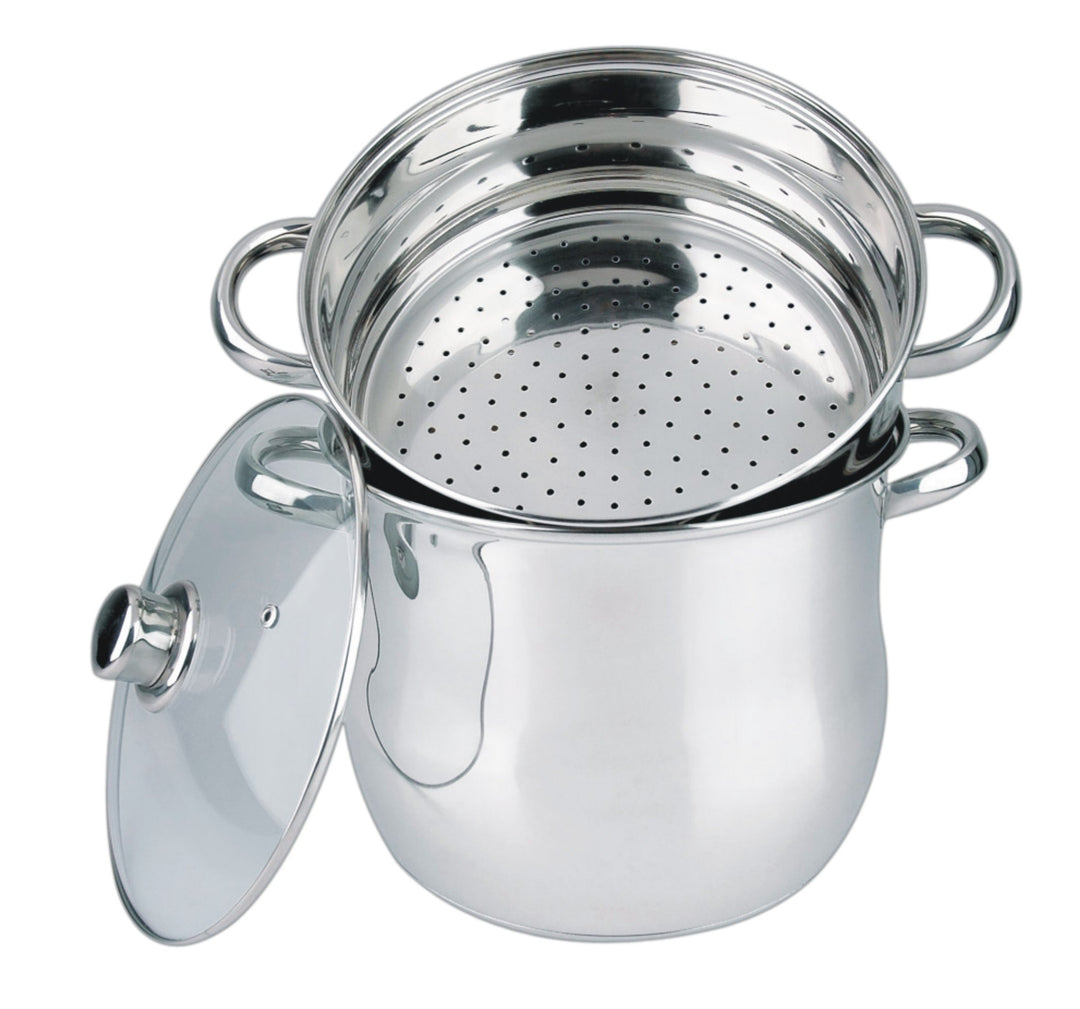 Haussmann Héritage 3 Stück Couscous-Töpfe Edelstahl Induktion HM-0827/8L (8 Liter) 8L/22cm, 8L/22cm
