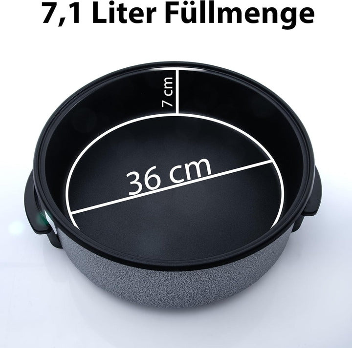 Partypfanne – elektrische Multipfanne mit Antihaftbeschichtung und Thermostat | 7 versch. grössen -