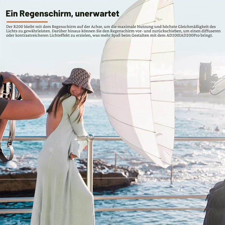GODOX R200 Ringblitzkopf für AD200 AD200 Pr für 7 Zoll mit Bowens Montage Fotostudio Stroboskoplicht