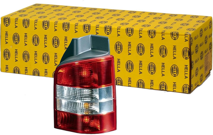 HELLA 2SK 008 579-211 Heckleuchte - Glühlampe - glasklar/rot - links - für u.a. VW T5 Box (7Ha, 7Hh,