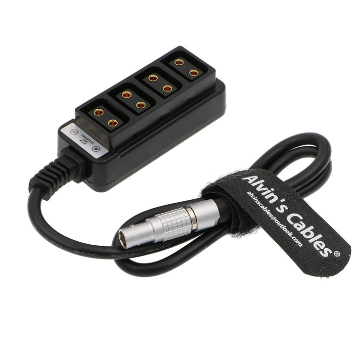 Alvin's Cables 2 Pin Stecker auf 4 D-Tap Splitter Kabel für ARRI RED DSMC2 Jetpack RTmotion Sidekick