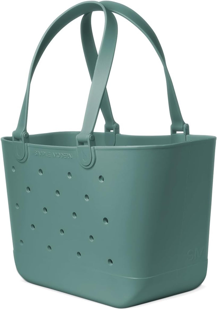Simple Modern Strandtasche aus Gummi | Grosse Wasserdichte Tragetasche mit Reissverschlusstasche für