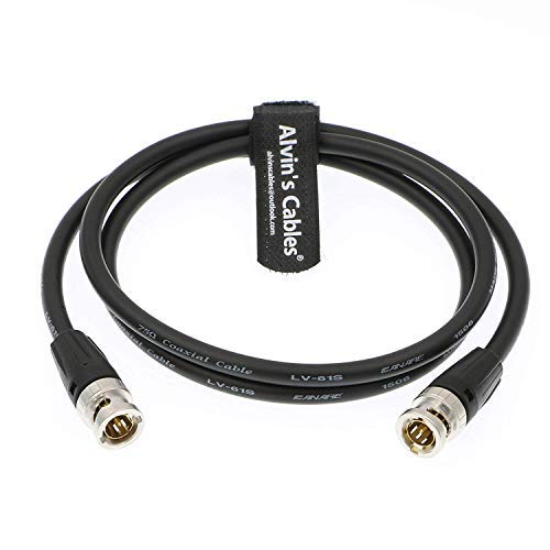 Alvin's Cables 12G SDI Kabel BNC Stecker auf Stecker Koaxial Kabel für 4K Videokamera 50CM Schwarz,