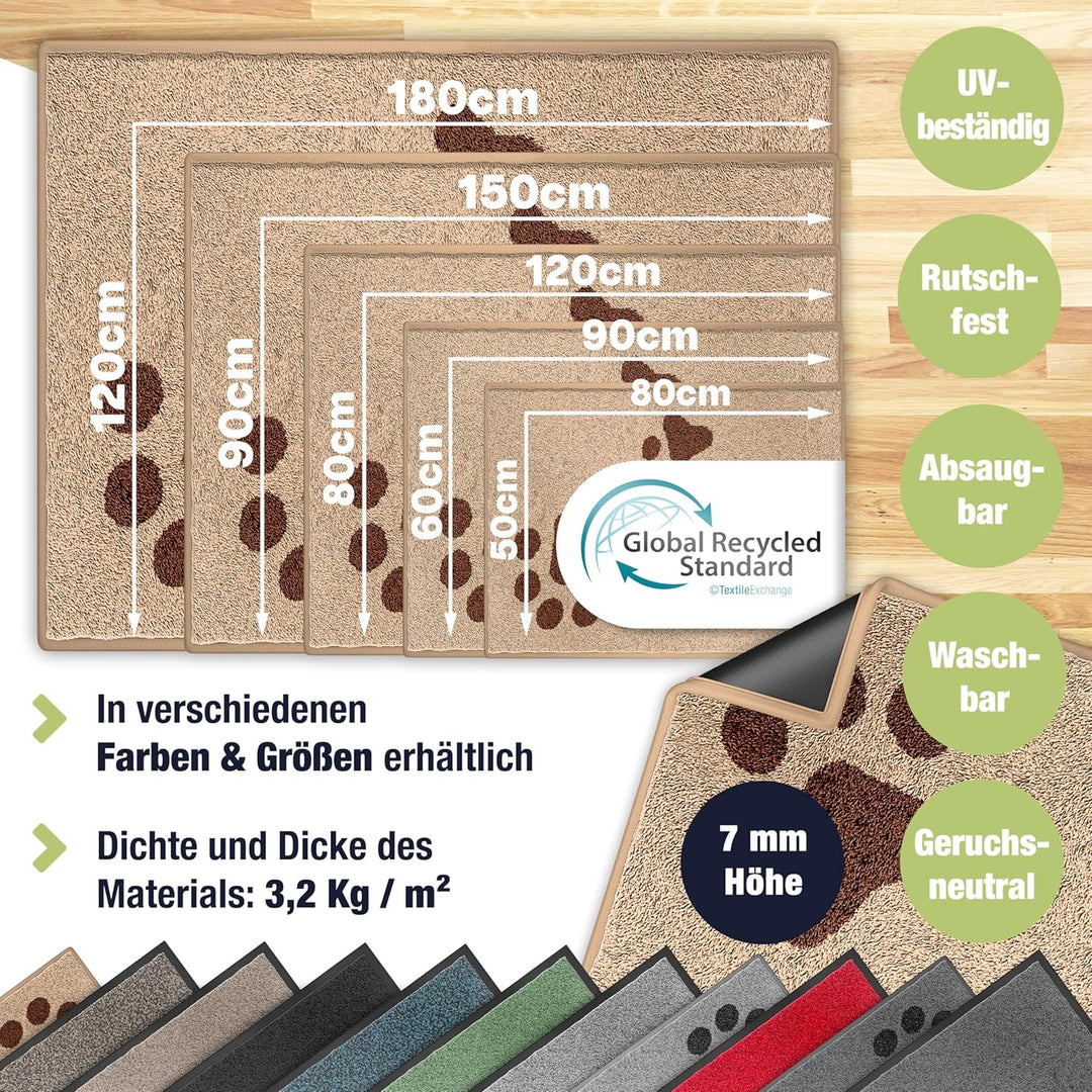 KESSER Schmutzfangmatte, Profi Fussmatte in vielen Grössen, Türmatte, Teppich, Fussabtreter & Fussab