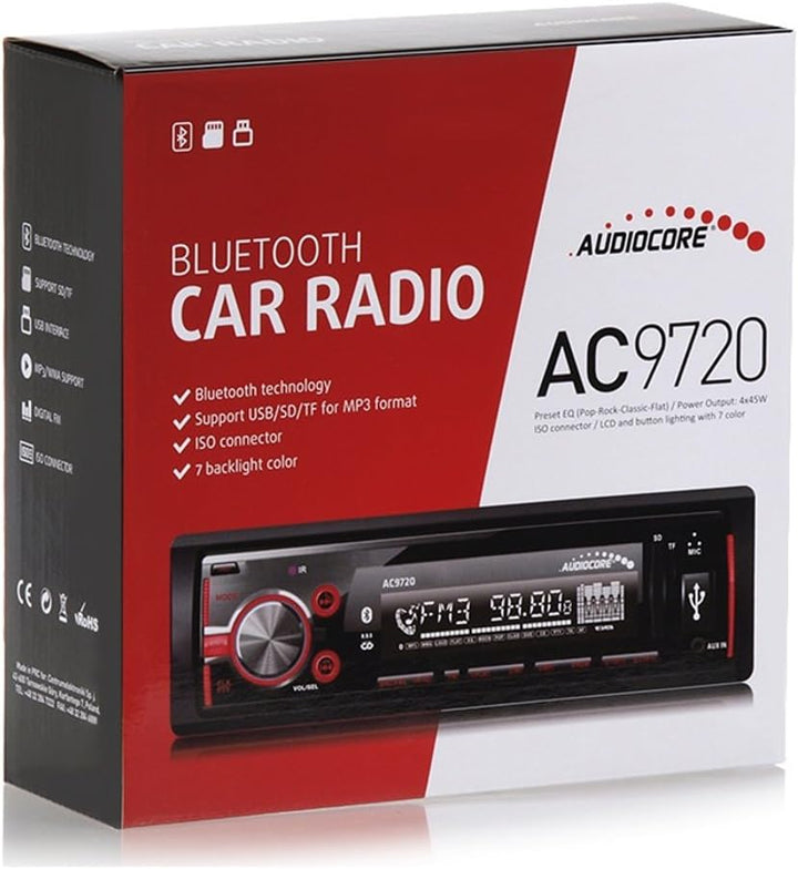 Audiocore Autoradio MP3/WMA/USB/RDS/SD KFZ AUX IN Bluetooth Freisprecheinrichtung (AC9720), AC9720