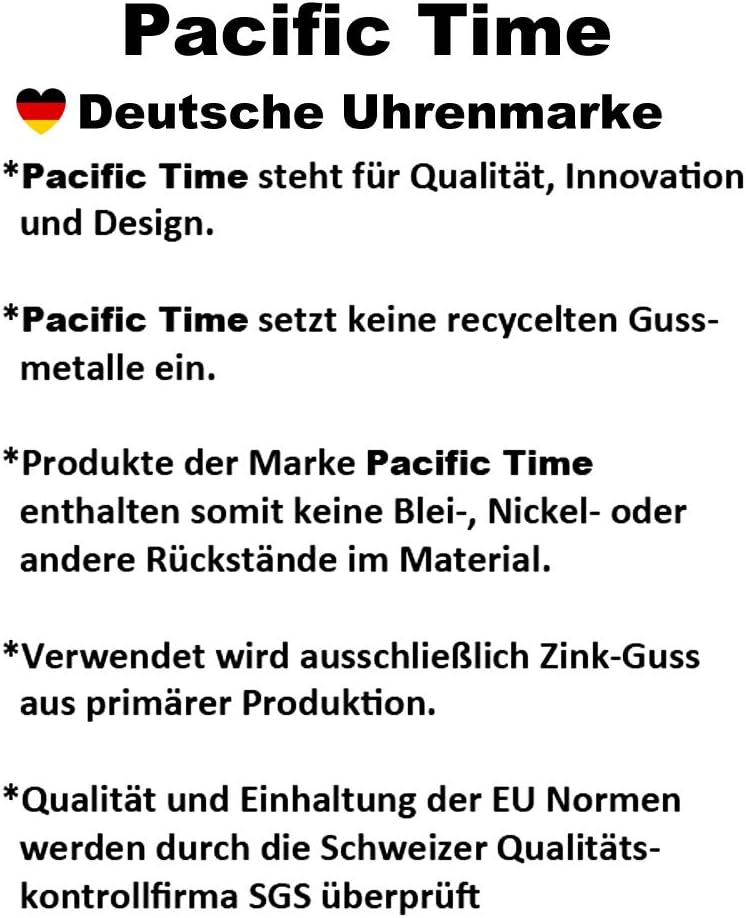 Pacific Time Kinder Uhr analog Quarz mit Textilarmband 10408