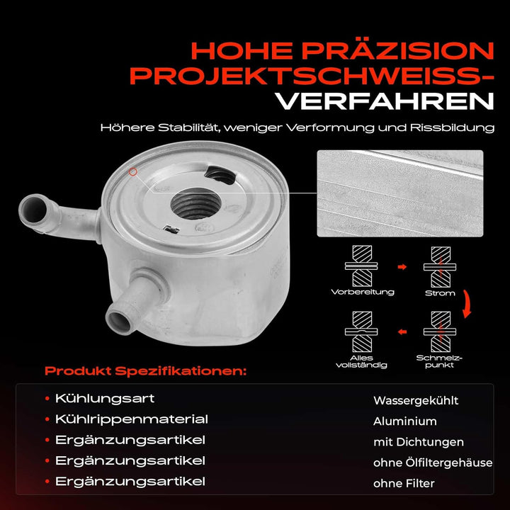 Frankberg Ölkühler Kompatibel mit Logan I Clio II III Grand Scénic II Kangoo Megane II Grand Modus T