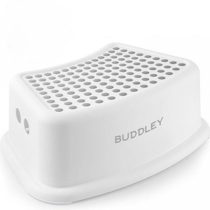 BUDDLEY PP Step Stool Weiss-Grau (2er Set) – Tritthocker Kinder, Toilette Kinder, Tritthocker Toilet