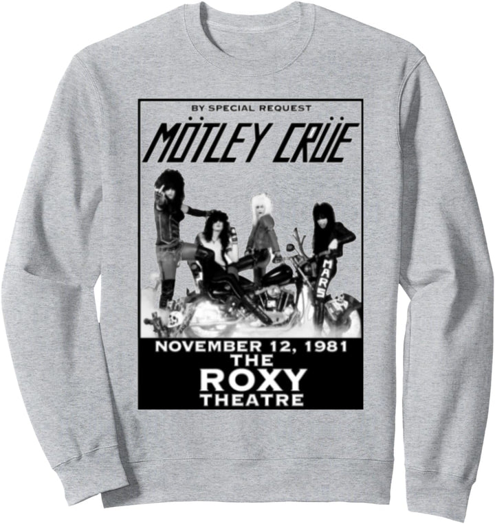 Mötley Crüe – Roxy Gig Poster Grey Sweatshirt
