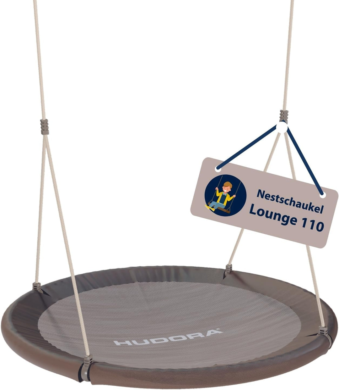 HUDORA Nestschaukel Lounge - Höhenverstellbare Nestschaukel mit 90/110cm Durchmesser für bis zu 150k