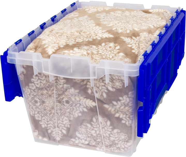 Storage Box, 12-Gallon, 15""x21-1/2""x12-1/2"", Clear/Blue, Sold as 1 Each 12-Gallon each, 12-Gallon