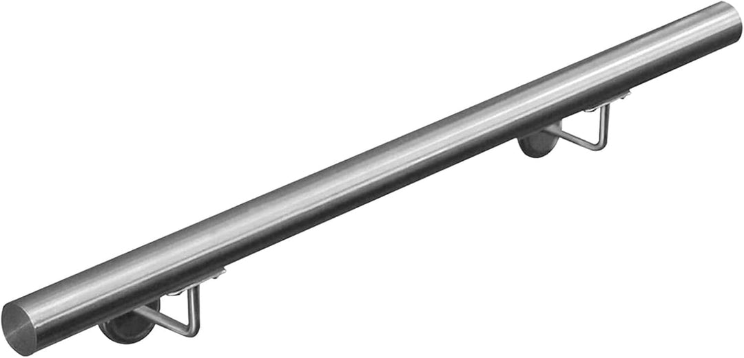 Edelstahl Handlauf Treppengeländer Geländer Wandhandlauf Wand Treppe 40-1000 cm V2Aox, Länge:50 cm,