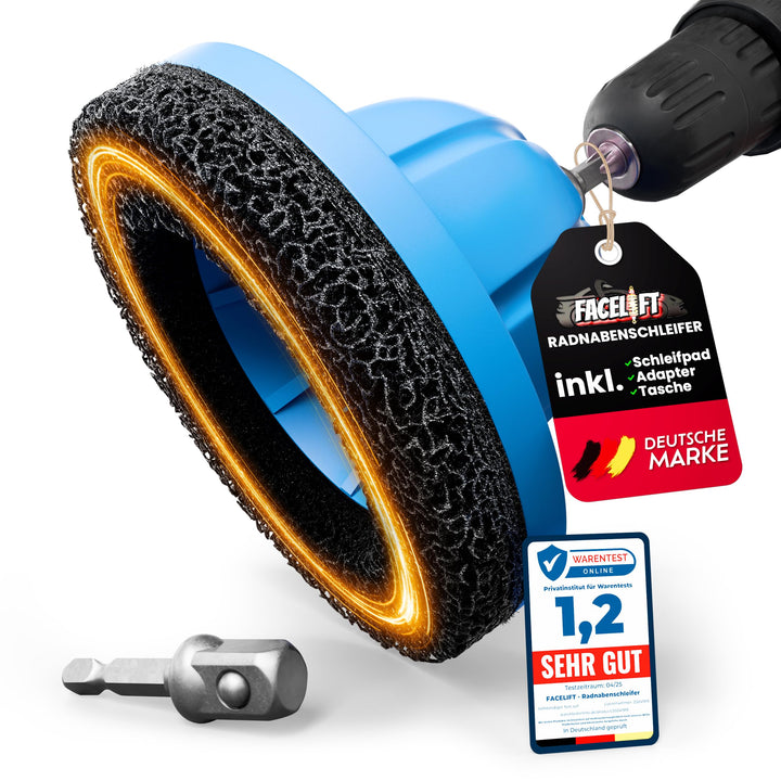 FACELIFT Radnabenschleifer Ø150mm – inkl. Schleifpad, Adapter & Tasche – für saubere Radaufnahme & f