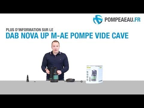 DAB Nova Up 300 M-AE mit Ablaufschlauch 7 Meter - Flachsauger-Tauchpumpe - 10.000 L/Std. - 380W - Fö