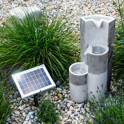 Solar Gartenbrunnen Smart Fountain - extragrosses 5 Watt Solarmodul, Solarpumpe mit Direktbetrieb -