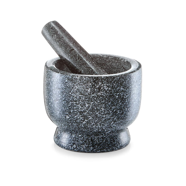 Zeller 24500 Mörser und Stössel Set, Granit, anthrazit 12 x 12 x 10 cm Anthrazit, 12 x 12 x 10 cm An