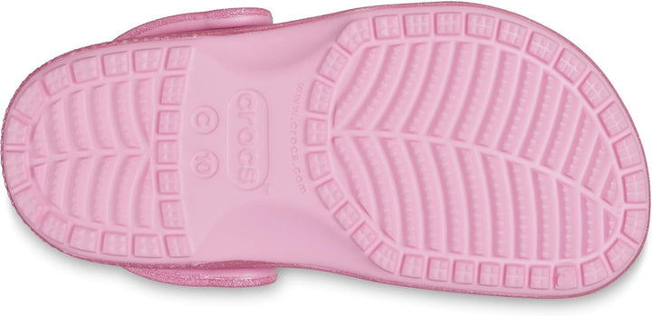 Crocs Unisex Kinder Classic Glitter Clog T, Rosa Tweed Glitzer