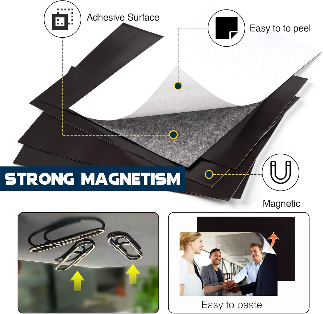 Magnetbögen mit Selbstklebender Rückseite für 10,2 x 15,2 cm grosse Bilder, Selbstklebende Foto-Magn