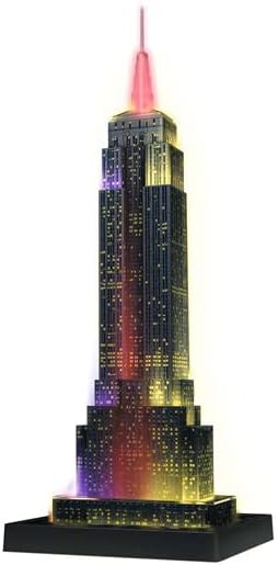 Ravensburger 3D Puzzle Empire State Building bei Nacht 12566 - das berühmte Gebäude in New York - le