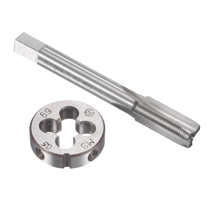sourcing map Gewindebohrer Schneideisen Set M9 x 0,5mm, Gewindeschneider Schneideisen Set mit Legier