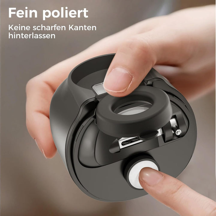 Elektrischer Nagelknipser, USB-wiederaufladbarer automatischer Nageltrimmer und Poliermaschine mit L