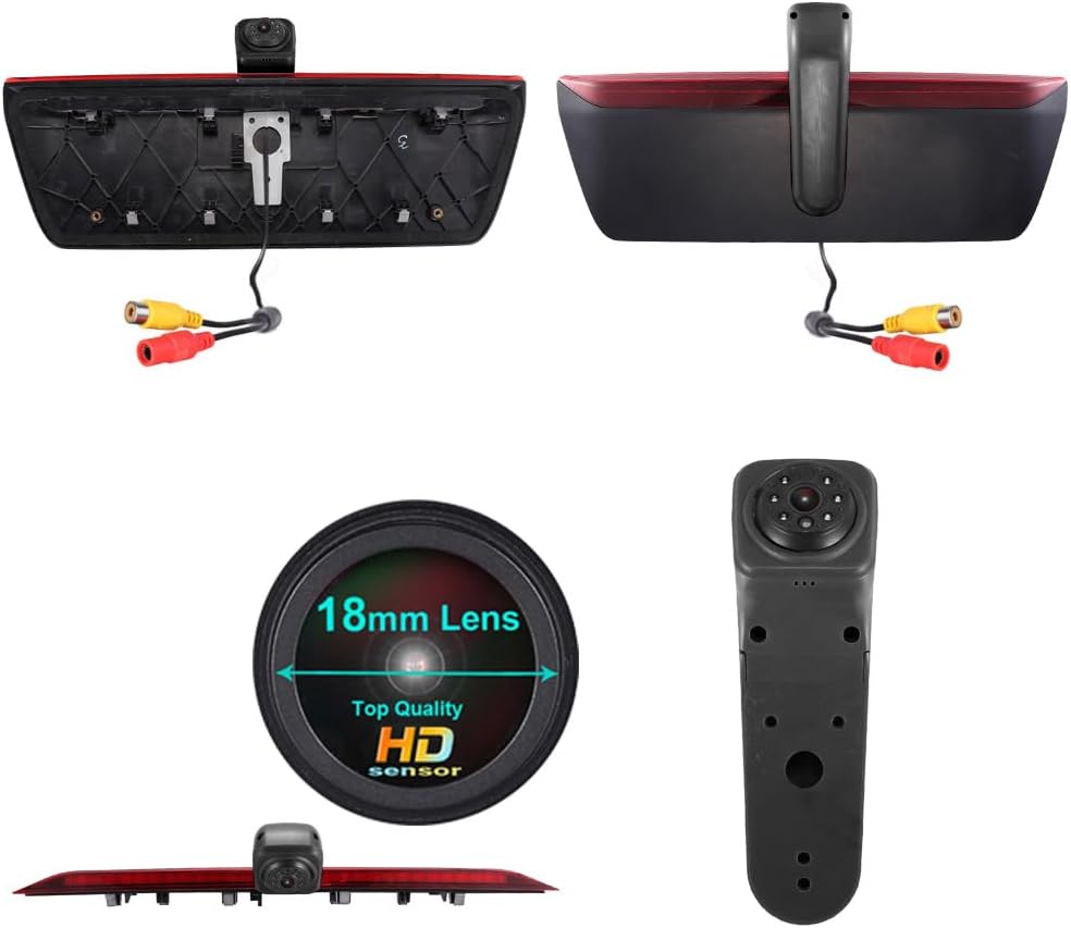 1280 * 720 Pixel Super HD Bremsleuchte Rückfahrkamera Set mit Rückspiegel Monitor, 170° Weitwinkel W