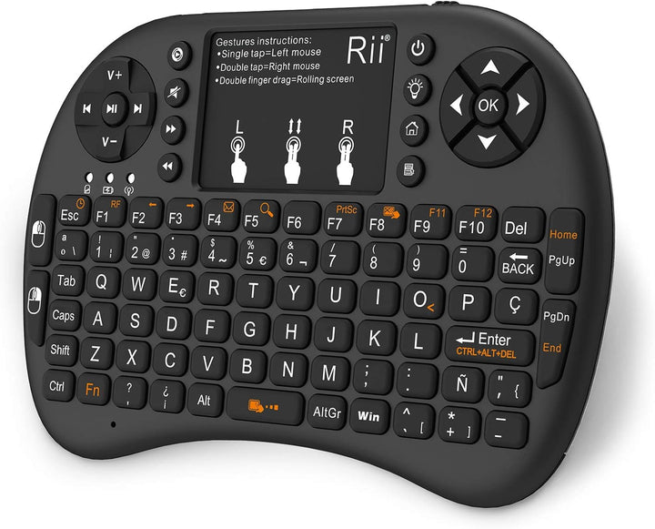 Rii Mini i8+ Wireless (Spanisch QWERTY) - Mini Tastatur mit Touchpad