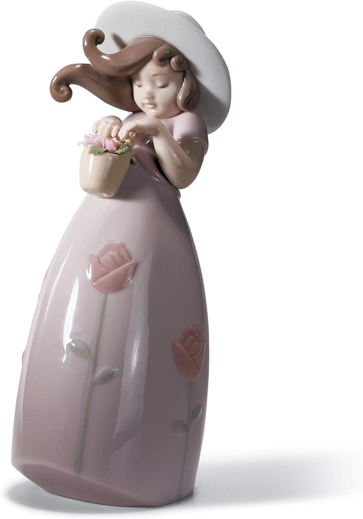 LLADRÓ Mädchen-Figur Kleine Rose. Mädchen. Porzellan.