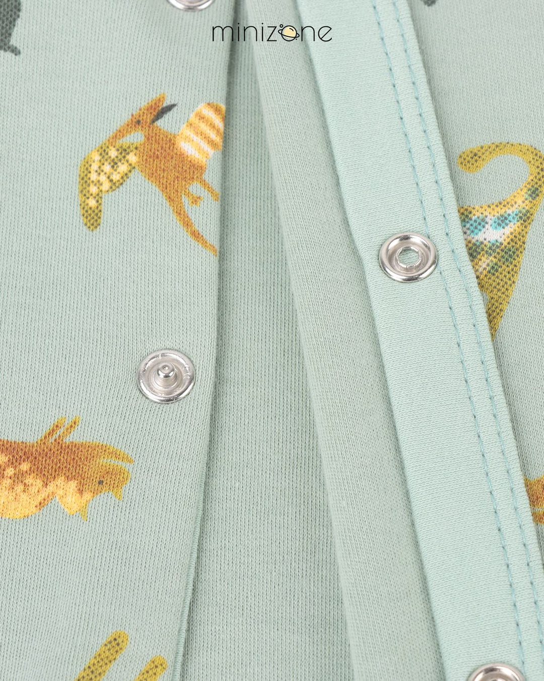 Minizone Baby Schlafanzug Pack of 3, Strampler Langarm Pyjamas Schlafstrampler 6-9 Monate 6-9 Monate