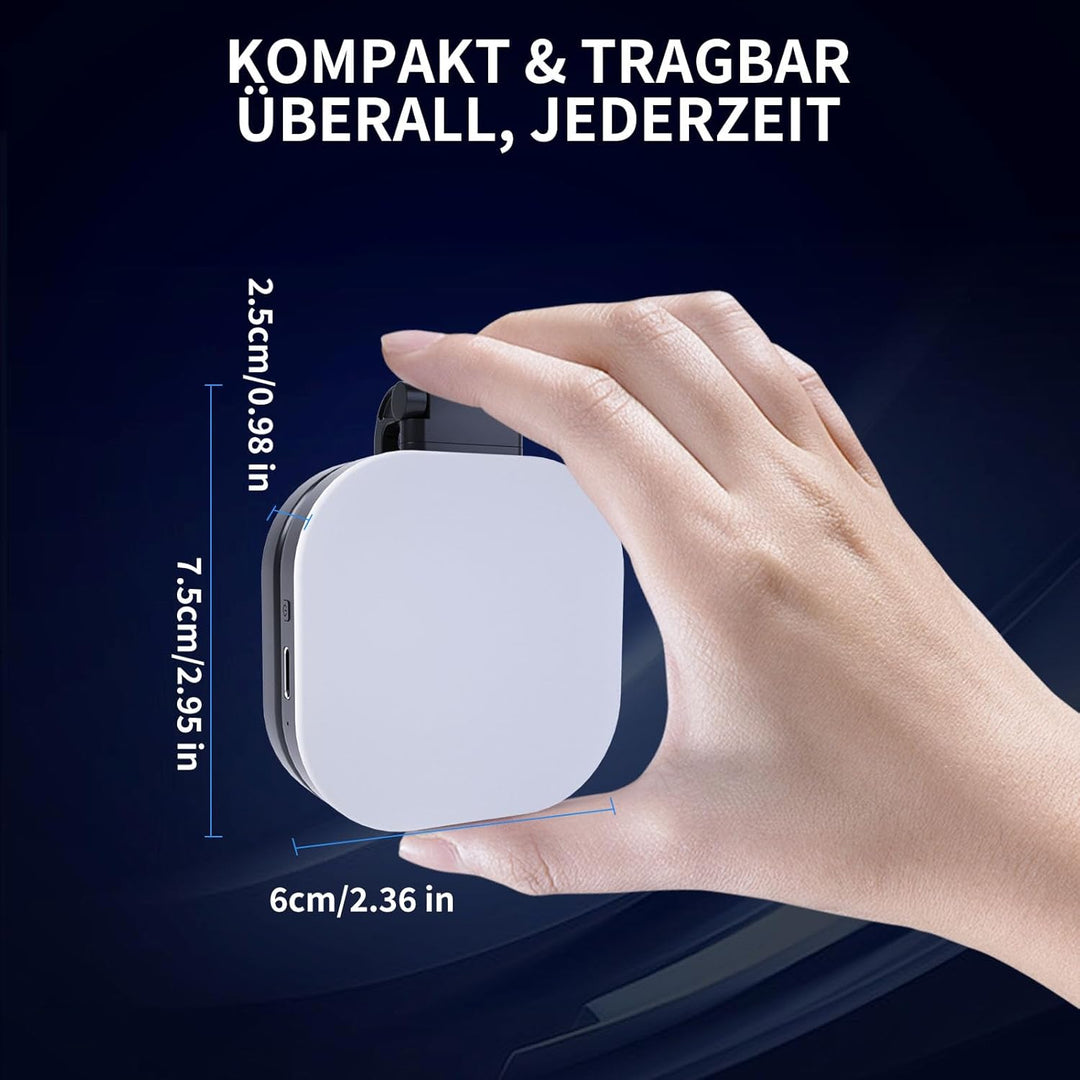 Ringlicht Handy, Magnetische Selfie Licht mit 2900K-7000K 3 Lichtmodi und Verstellbar Helligkeiten,
