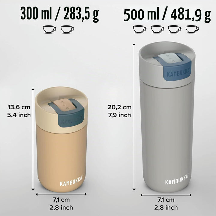 Kambukka - Thermobecher 300ml - Modell OLYMPUS LATTE - Thermobecher/Kaffeebecher to go: Easy cleanin