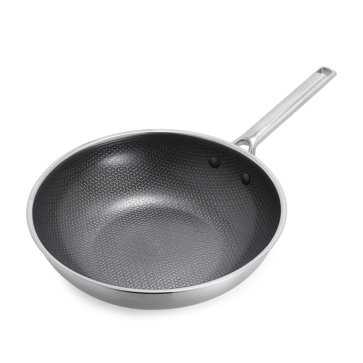 GreenPan Hybrid-Wok aus Edelstahl mit Antihaftbeschichtung, 28 cm, APEX Tri-Ply Thermobond PFAS-frei