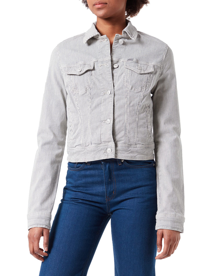 LTB Jeans Damen Destin Jeansjacke XS Bleach Line Wash 53708, XS Bleach Line Wash 53708