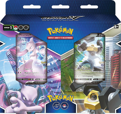 Pokémon, GO: Bundle Deck Melmetal-V/Mewtwo-V, Gesellschaftsspiel, Sammelkarten, ab 6 Jahren